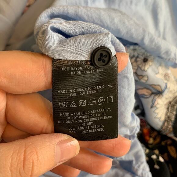 Maeve Shirt Dress Womens 0 Floral Leyster Lace Back Button Front Anthropologie - Picture 12 of 16